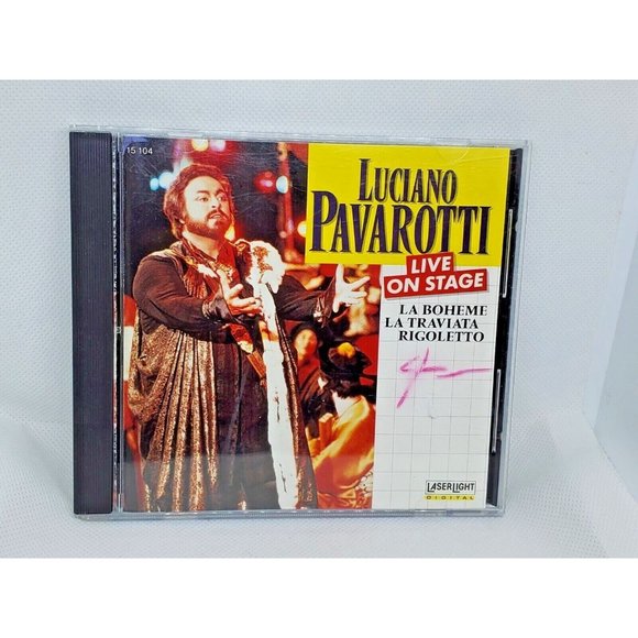 1990 Luciano Pavarotti Live On Stage Audio Laser Light Digital CD No Scratches - Picture 1 of 10